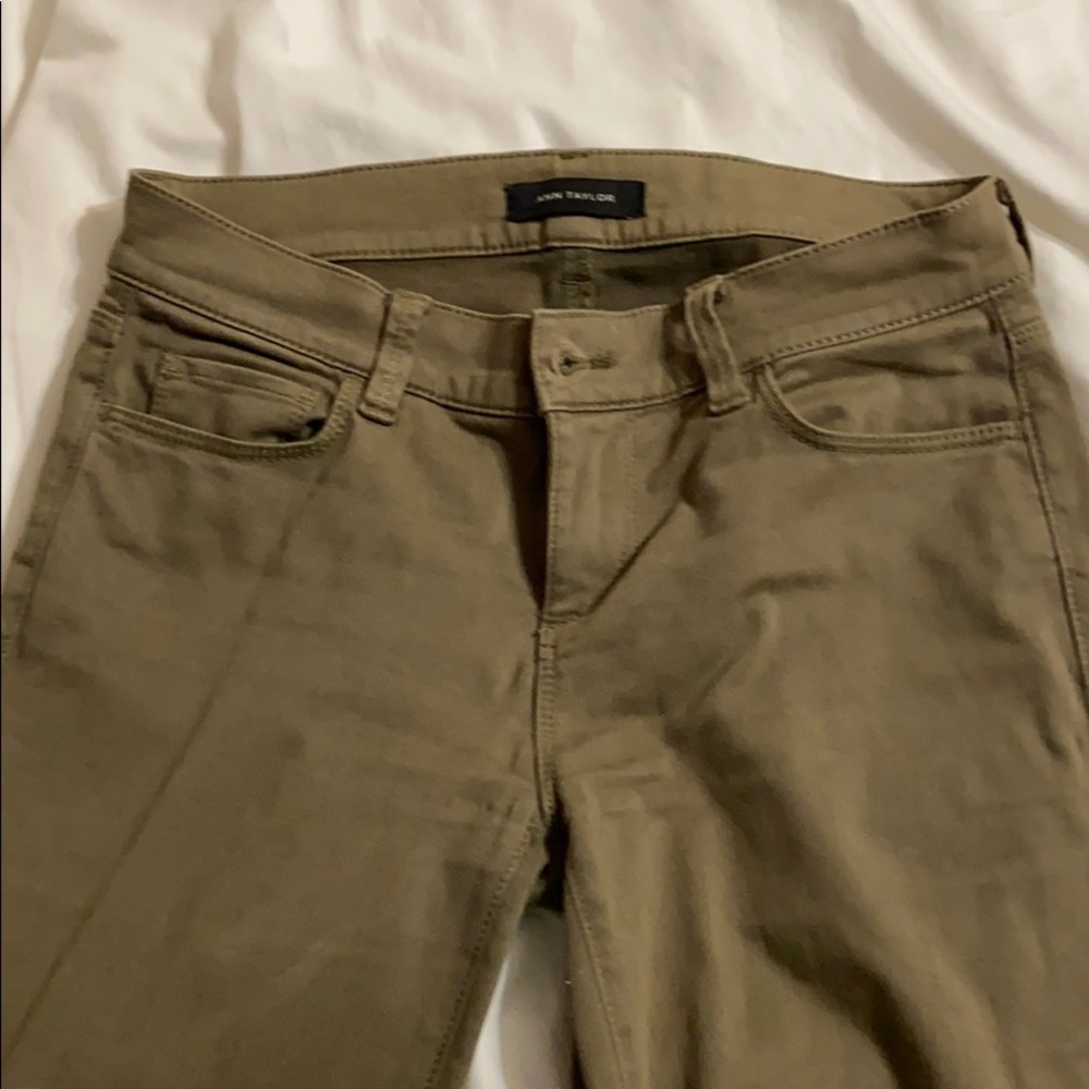Ann Taylor green skinny pant